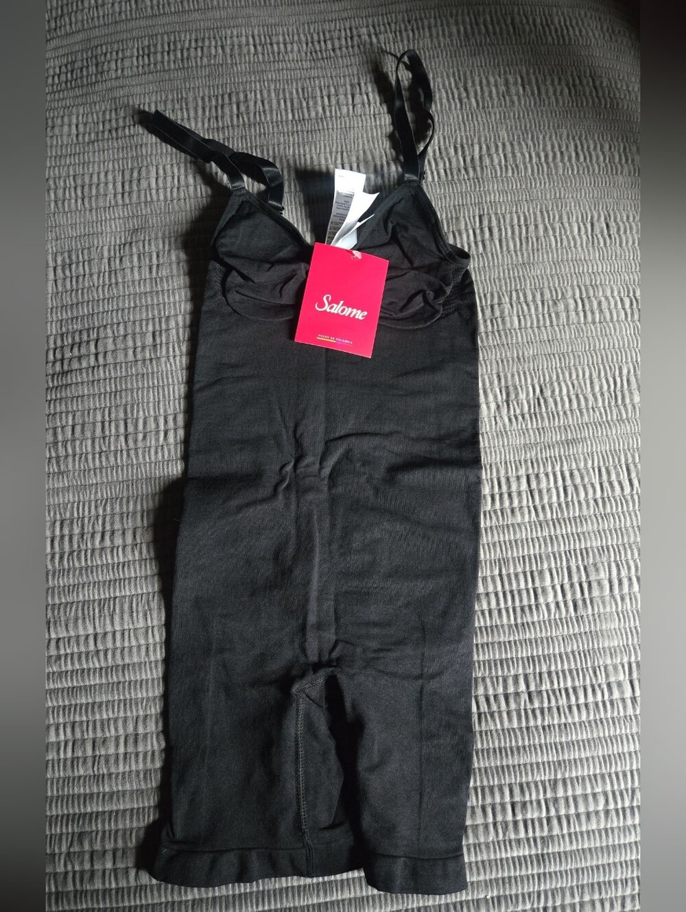 Salome Compressing Black Shorts Bodysuit